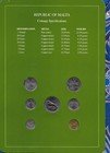Coin Sets Of All Nations Malta Unc 1 Pound  50 25 10 5 2 1 Cents 1986 Boat Theme