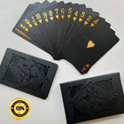 Diamond Waterproof Black Golden Cards Plastic Poker Playing Hd Deck Of Cards
