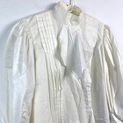 Vintage Victorian Peplum White Pleated Handmade Shirt Top Chest 37 