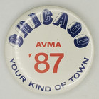 Vintage 1987 Avma American Veterinary Medical Association Chicago Pinback Button