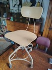 Vintage Toledo Swivel Drafting Chair Casters Metal Industrial Design Architect