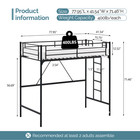 Loft Bed Twin Loft Bunk Bed Frame With Stairs Flat Ladder Rung For Kids Adults