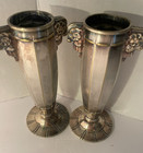 Two Antique  Saglier Freres Art Deco Pedestal Vases From 1930s