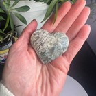 Moss Agate Crystal Heart