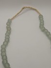 Green Aqua Recycled Glass Beads 14mm Ghana African Sea Glass Round Large Hole