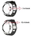 All-in-one Steel Metal Band Case For Swatch X Ap Royal Pop Soft Silicone Strap