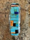 Navajo Steve Francisco Cobblestone Turquoise Sterling Cuff 7 1 4     1    Wide 