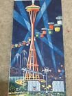1962 Seattle Street Map W  Colorful World s Fair Cover  Chevron Gas Stations