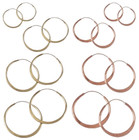 Hoop Earrings  Hand Hammered Sterling Silver  1 25 Inch  Endless Styling