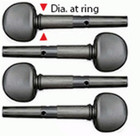 Wittner Finetuning Pegs Violin 4 4 3 4 8 6mm Set Of 4 Geared 1 30