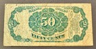 1875 50c Us Fractional Currency Note Fr 1381 Crawford Fifth Issue Heavy Circulat