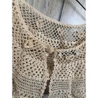 Ann s  Cream Cotton Crochet Collar Vintage Scalloped Detachable Capelet