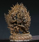 11 8  Old Tibet Buddhism Pure Bronze Yamantaka Yama Dharmaraja Buddha Statue