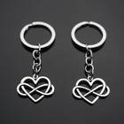 2x Pcs Heart Infinity Love Forever Keychain Valentine s Day Gift Key Chain Ring