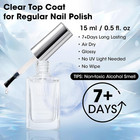 Clear Nail Polish Top Coat  Shine Glossy Regular Nail Polish  Calcium Formula St
