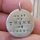 Buddhist Wheel Quote Pendant Or Charm 
