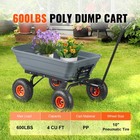 Poly Garden Dump Cart Heavy-duty Yard Carts And Wagons 4 Cu ft 600 Lbs