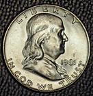 1961-d Franklin Half Dollar  Very Choice Bu