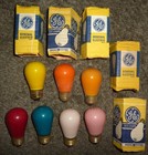 15 Ge Ceramic Coated Light Bulbs 10w 115v Red Orange Teal Pink Yellow
