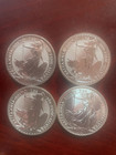 4 Nr  Silver Britannia Coins -  999 - 3 X 2017   1x 2014