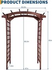 85 In Wooden Garden Arbor Solid Fir Wood Trellis For Garden Backyard lawn teak