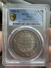 1820-r Brazil 960 Reis Pcgs Au55 Over Struck On 1812 Peru 8 Reales 