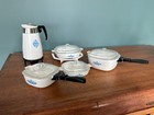 Vintage 70   s  Chilton Corning Ware Blue Cornflower Toy Play Cookware Lot   Lids