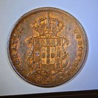 1878 Portugal 5 Reis King Luiz I Better Date Bronze Coin Choice Uncirculated