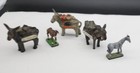 Vintage Vtg Metal Miners Donkey Figurine Souvenir Lot Railroad Holiday Display