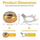 Marine Prop Nut And Lock Tab Washer Kit 18-3702 Fit For 1 125 Inches  Silver