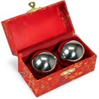  3297  Chinese Baoding Balls Hand Therapy Exercise Stress Relief Balls  Silver