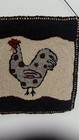 Polka Dot Hens Hand Hooked Rug Wall Hanging  Pattern By Therese Shick  Textile