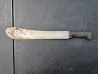 Vintage Military Hand Forged Bolo Machete   Canvas Sheath 20    Vietnam Era