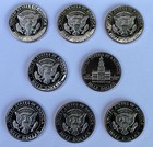 1971 - 1979 Proof Kennedy Half Dollar Coin Collection 8 Coins From Us Mint Set