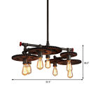 Industrial Novelty Gear Chandelier Rustic Metal Steampunk Ceiling Pendant Light