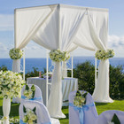 Beautiful Wedding Canopy Chuppah Square Backdrop Stand W   Uv-proof Roof Cover