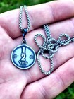 Jewish Judaica Necklace Pendant Israel Authentic Lion Menorah Coin Hanukkah Gift
