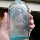 1860 For Pikes Peak Prospector Eagle 1 2 Pint Historical Flask Early Hinge Mold