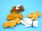 Plush Miniature 3  Jointed Bears Mixed Colors Lot Of 5