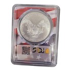 2014 American Silver Eagle Dollar Coin 999 Fine Bullion Pcgs Ms70 Flag Slab
