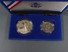 1986-s  1   Half Us Liberty Silver Dollar Unc Coin W  Box Ellis Island Set