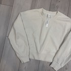 Lululemon X Peloton Perfectly Oversized Cropped Crew Sweatshirt Wmn 4 Ivory Bone