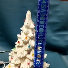 Vtg White Ceramic Christmas Tree 10  Lamp Works Read