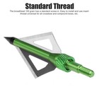 12pcs Broadheads 100 Grain 3 Fixed Blade Archery Arrowheads Bow Hunting Points