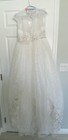 Girls Maxi Long Puffy White Wedding party communion dance Dress  Size 12-14