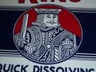 Vintage White King Soap W  Playing Card      14  Embossed Metal Advertising Sign