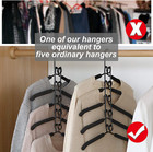 6 Pcs Multi Layer Clothes Hangers 5 In 1 Sweater Shirt Hanger For Shirts Space