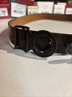 Leather 34   long Adjustable Boy Scout Belt 2 Part Buckle Embossed See Description