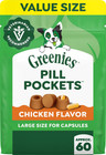Greenies Pill Pockets Canine Chicken Flavor Dog Treats  Capsule Size  3x60 Count