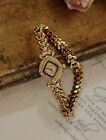 Vintage Gold Women   s Wrist Watch   French Style Dainty Luxury Elegant Timepiece